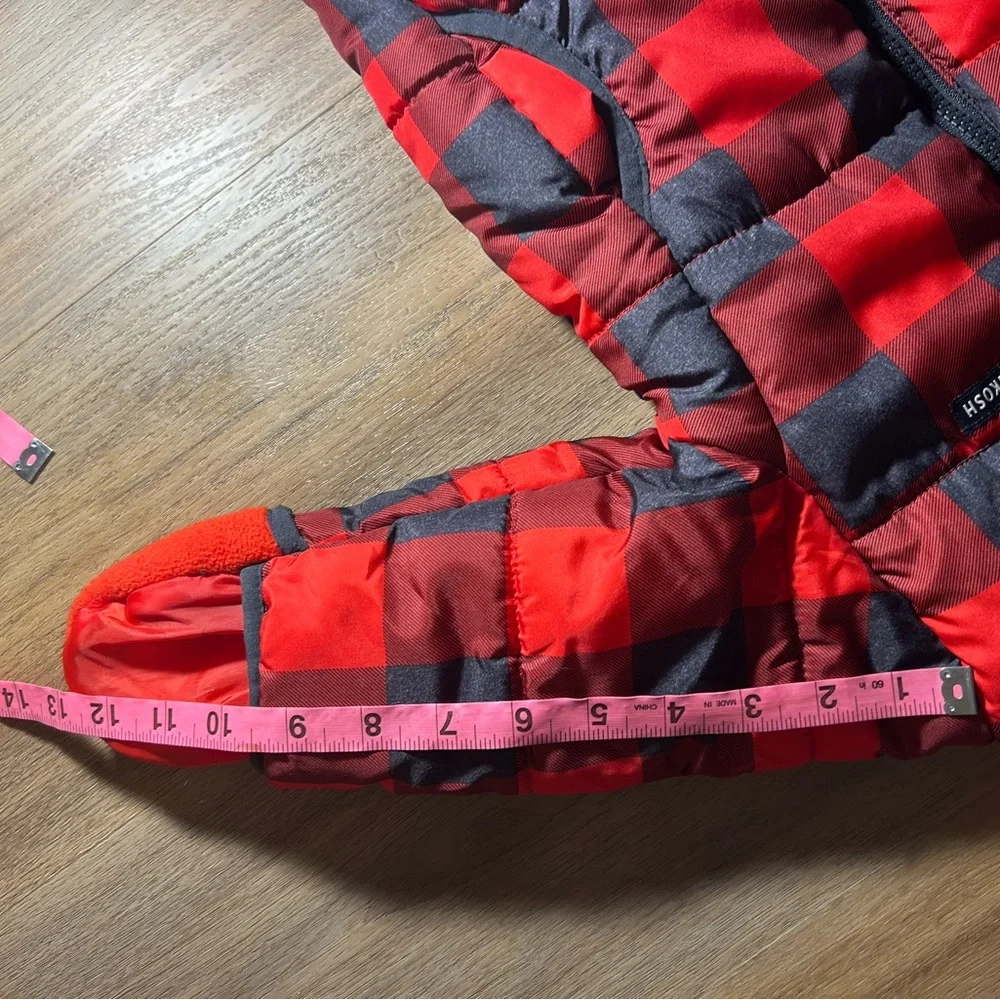 OSHKOSH B’gosh Red and Black Checkered baby Snowsuit 18 months